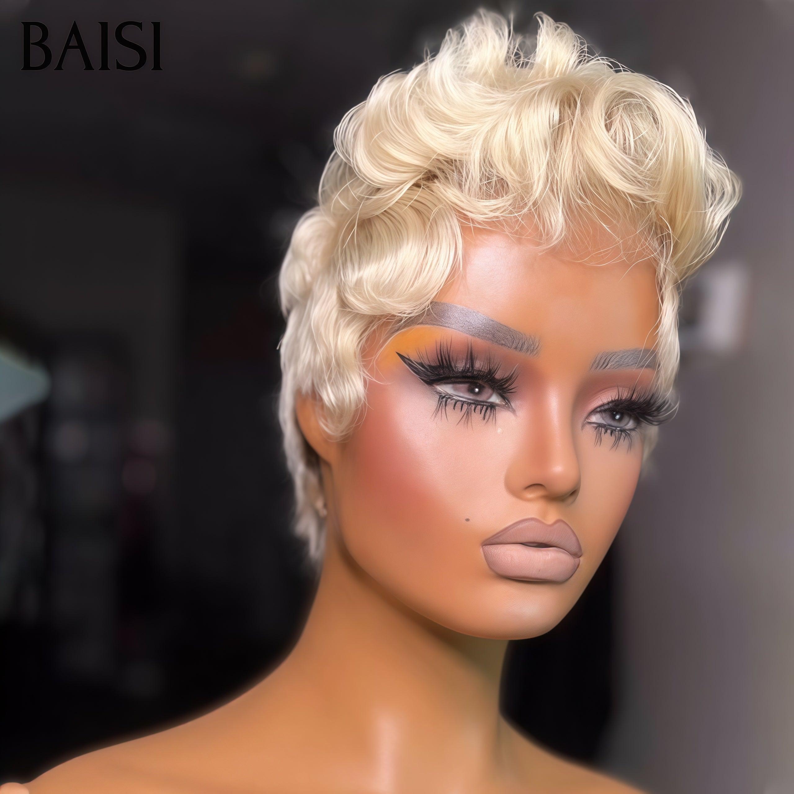 BAISI 13X4 Spitzen-Pixie-Wellenperücke in der Farbe 99J# 65 € in 100 % Echthaar BAISI20