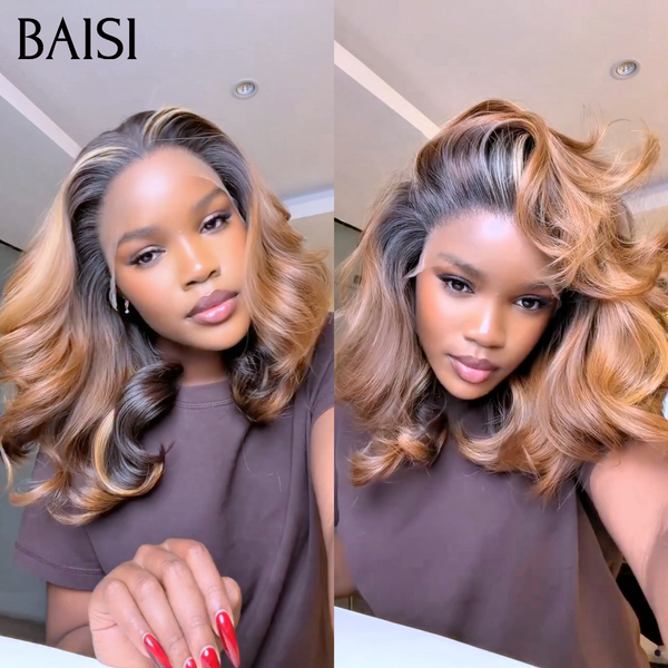 BAISI 13*4 lace frontal Perruque egg wave noir 100€ ou 4/30# 89€ ou Chioma pixie sans lace 39€ finger wave NOIR Moitié Prix Livraison Express 48H en 100% cheveux humains