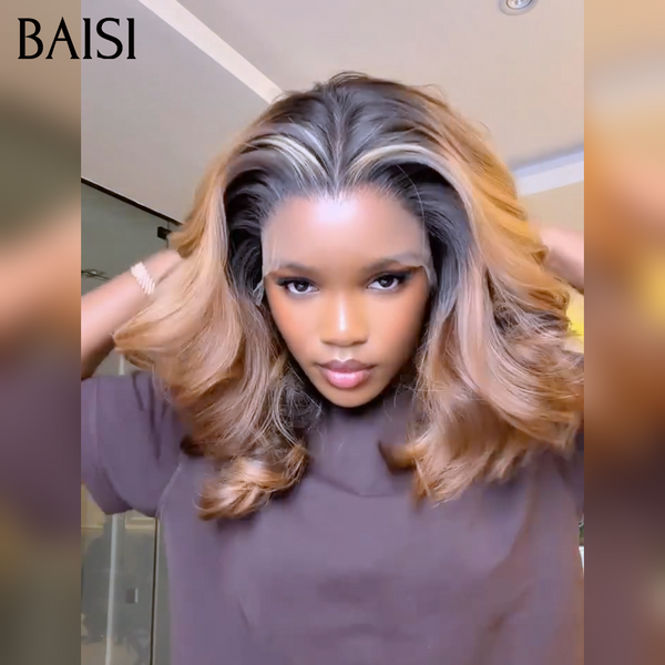 BAISI 13*4 lace frontal Perruque egg wave noir 100€ ou 4/30# 89€ ou Chioma pixie sans lace 39€ finger wave NOIR Moitié Prix Livraison Express 48H en 100% cheveux humains