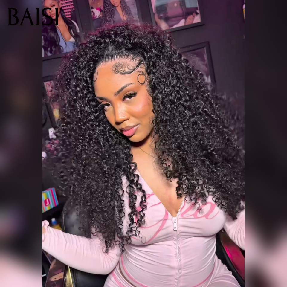 BAISI Nouvelle Arrivée Promo 100% Raw Hair curly wave 20 pouces en noir 128€ ou 13X4 lace frontal BOB curly wave 14 pouces Moitié Prix en couleur NOIR Mixte Miel 85€ 100% cheveux humains