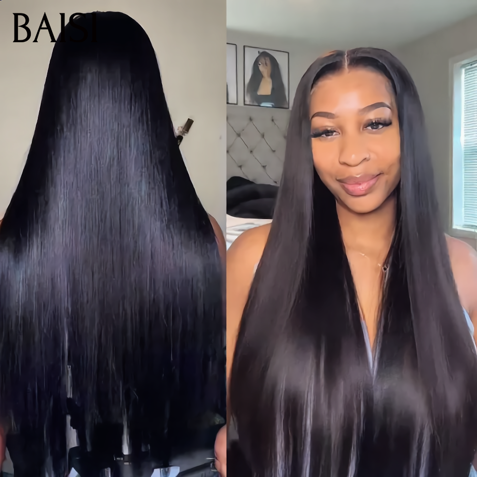 13x4 lace frontal Perruque Lisse 22 pouce 109€ raw hair NOIR 100% bonne qualité en 100% Cheveux Humains