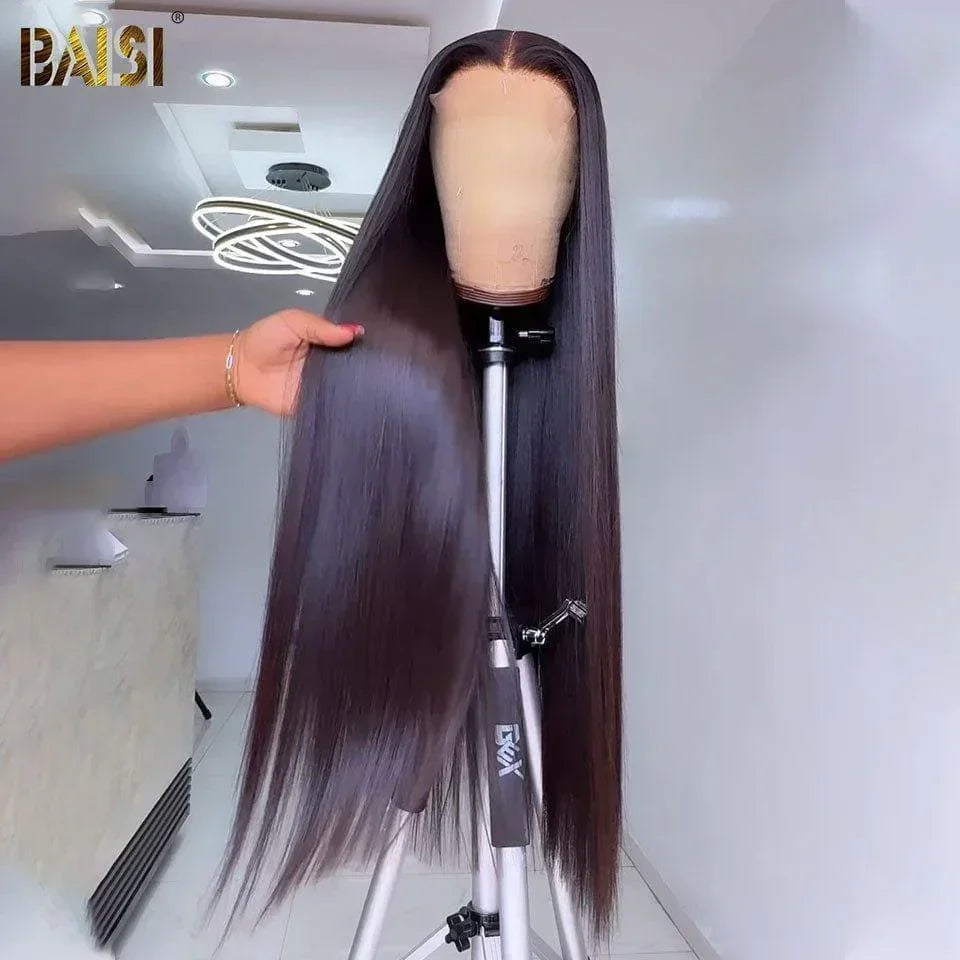 BAISI Lace Frontal Perruque Lisse En 100% Vrais Cheveux Humais 24 Pouces 1 Perruque + 1 Fer gratuite = 169€ Code : BS120