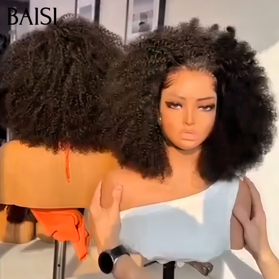 GRANDE PROMO 13X4 Lace Afro 10 pouce comme la vidéo en 100% Cheveux Humain Hair