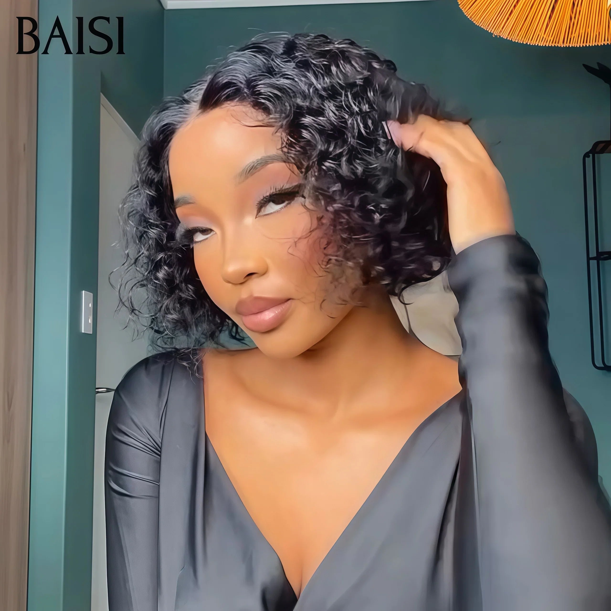 BAISI 3 types de perruques différents Flash Offer PROMOTION 13X4 lace 24 Pouces Body wave 130€ et 13X4 Mixte curly wave 26 Pouces et 4X4 lace curly wave 8 Pouces en 100% vrais cheveux humains BS60