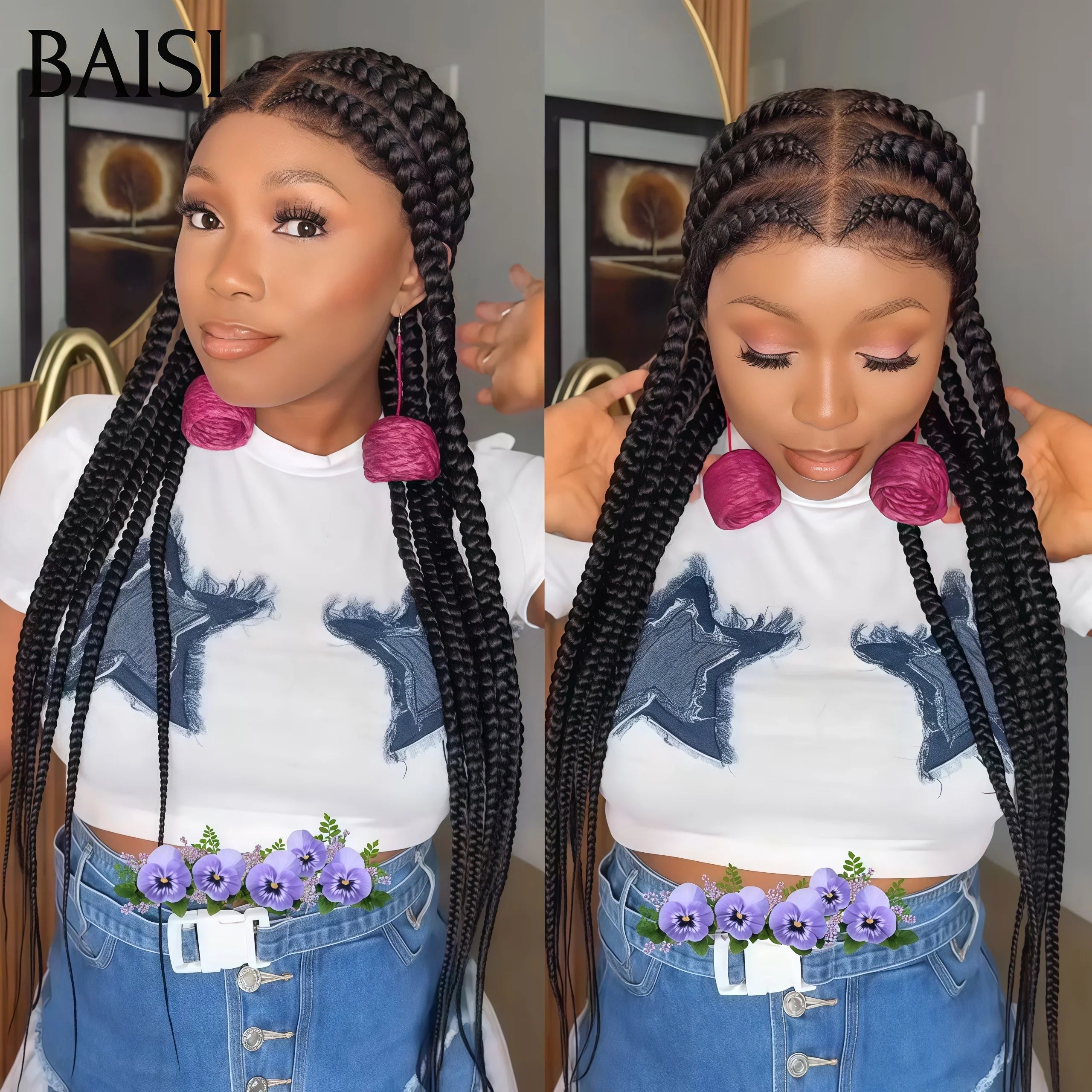 BAISI Full Lace Synthetic Hair Braid