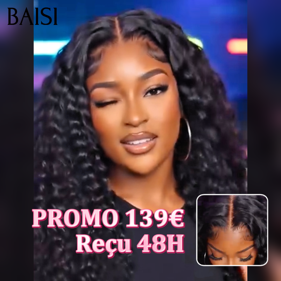 BAISI PROMO 13x4 lace frontal deep wave 24 polegadas 139€ em França Recebido em 48H ou 2 perucas 300€ 13X4 lace 20 polegadas 2 cores ou 2 Compradas + 2 Grátis = 430€ Metade do preço em 100% cabelos humanos verdadeiros MP50