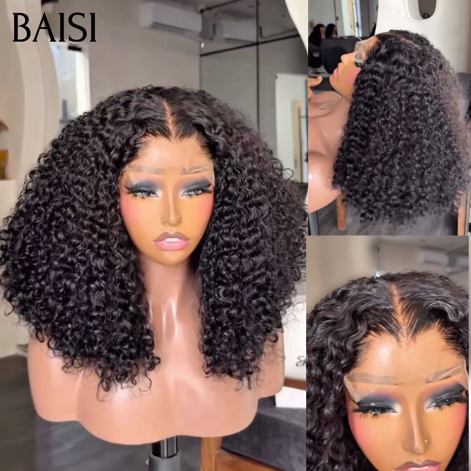 BAISI Perruques 4x4 Lace PROMO aujourd'hui Volume de 250% water wave 12 pouce 119€ en 100% vrais cheveux humains 24036