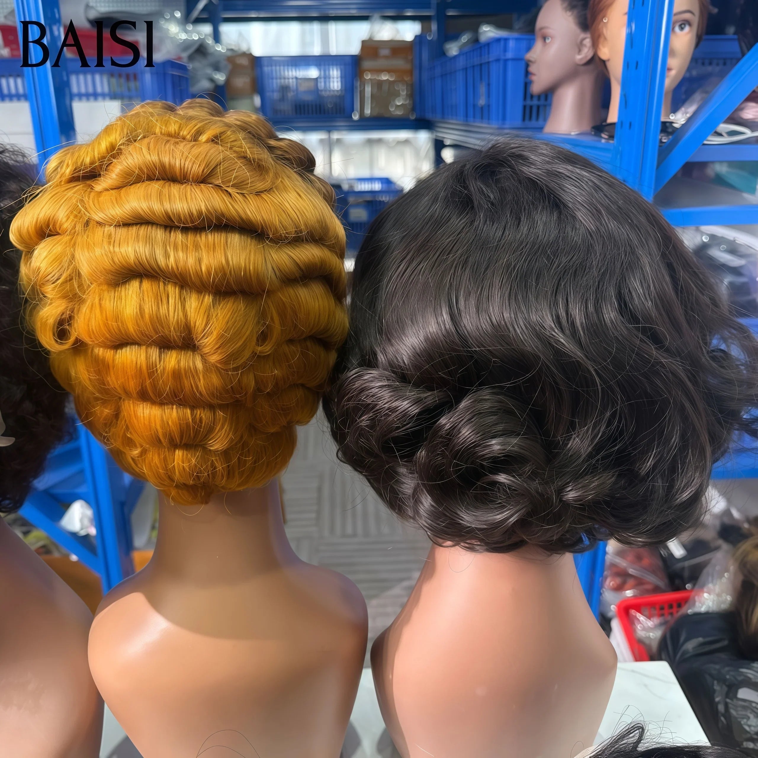 BAISI 2 perruques 100€ Vente en gros 4 combinaisons différentes au choix en 100% vrais cheveux humains