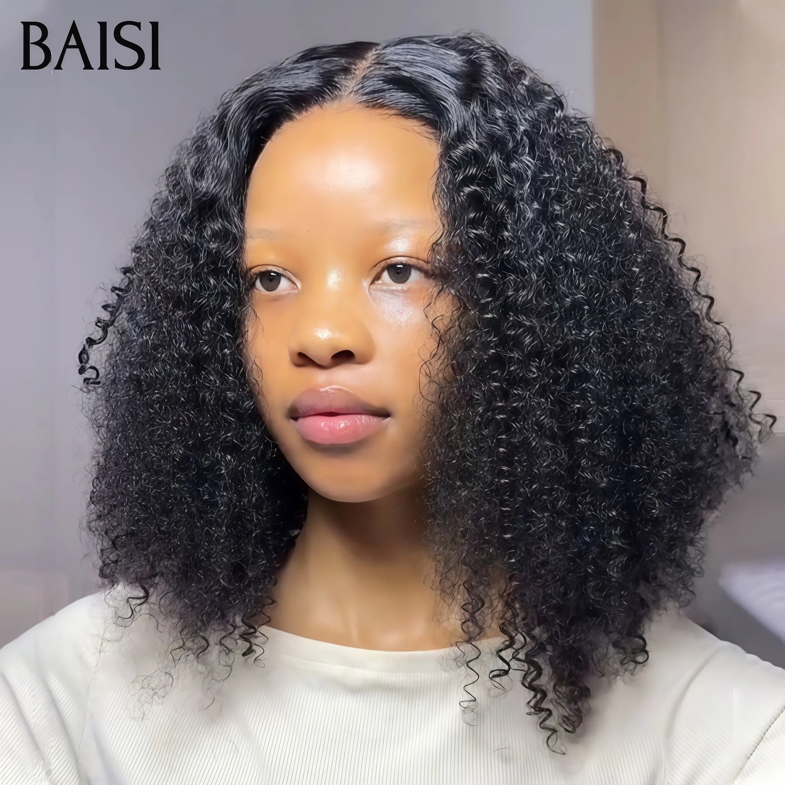 BAISI Grande SOLDES 10pouse 75€ 4X4 Closure lace Perruque Naturelle water wave Moitié Prix Volume de 250% Densité en 100% Cheveux humains MP50