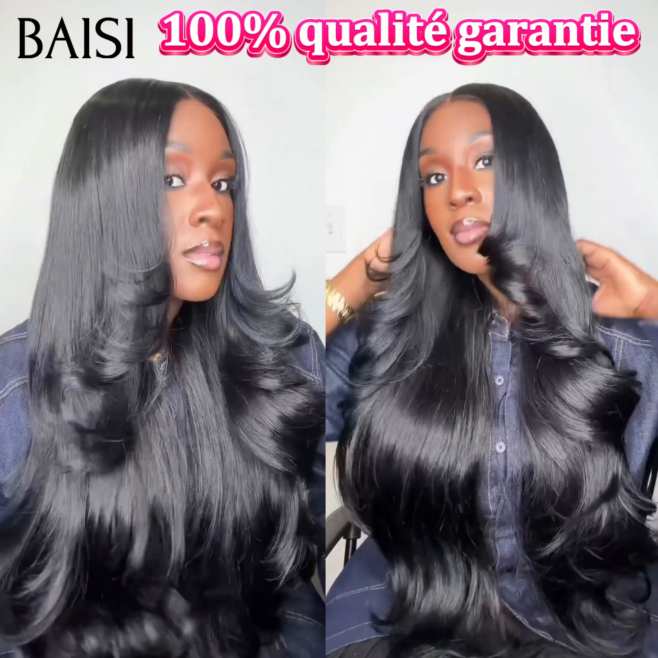 BAISI Grand Promo Lace Frontal Perruque 100% Raw Hair Body Wave 18 pouce 109€ ( Reçu 48H ) ou 20 pouce 119€ Aéré sans être chaud En Haut De Gamme En 100% heveux humains