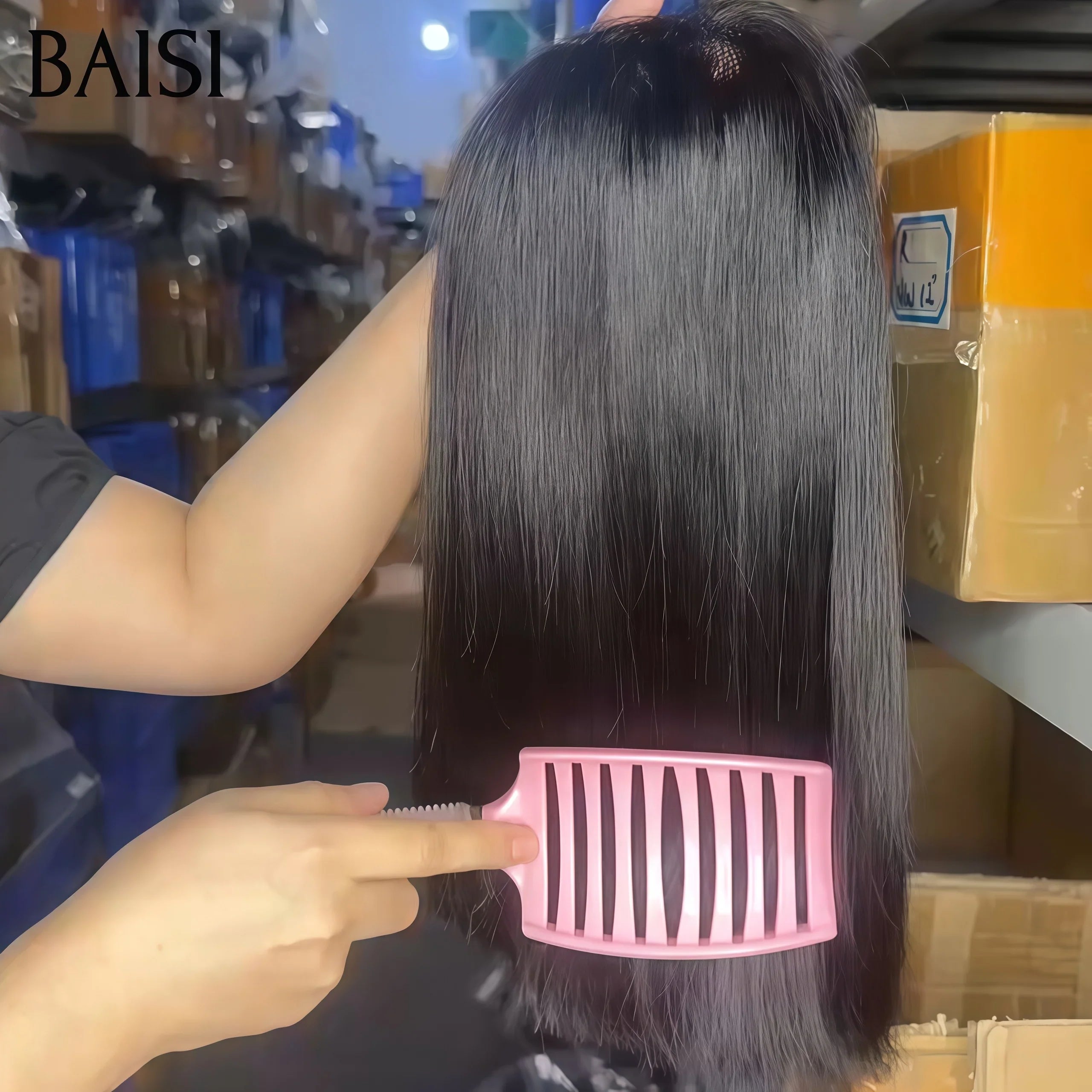 Peluca Bob recta de encaje BAISI 4X4 de 8 pulgadas en color NEGRO, mezcla de Borgoña # 1Bmxi # 99J en cabello 100% crudo