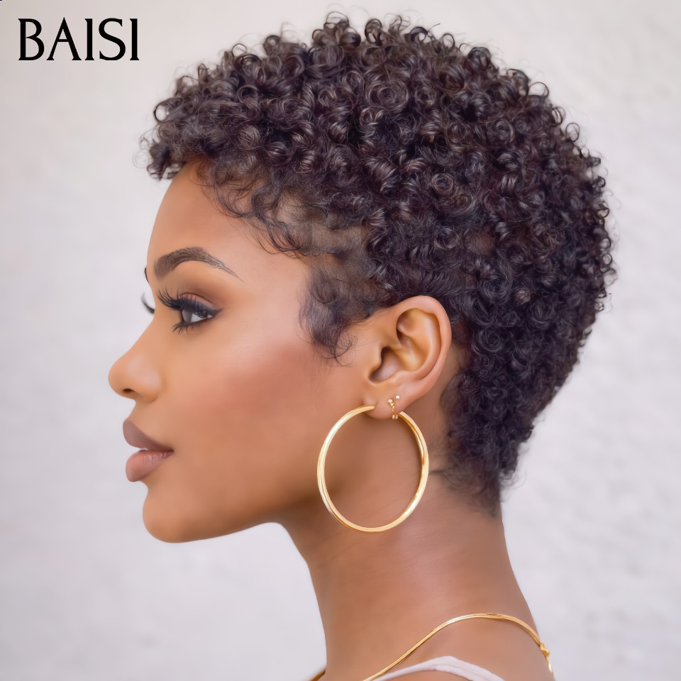 BAISI vendita flash 8 parrucche in 100% veri capelli umani 399 euro pixie e curly wave e Body wave