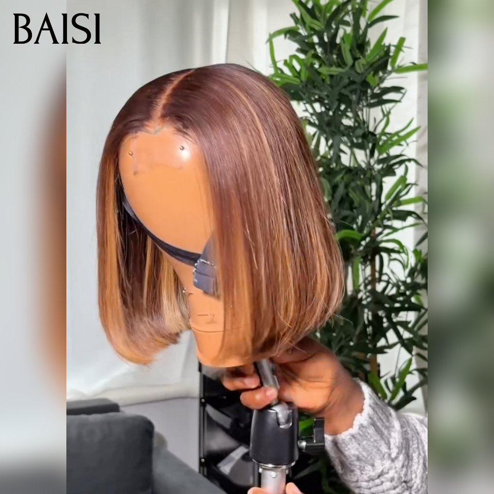 Perruques 2x6 lace bob Lisse Vietnam Hair en couleur marron Qualité Haut de Gamme en 100% Cheveux Humains