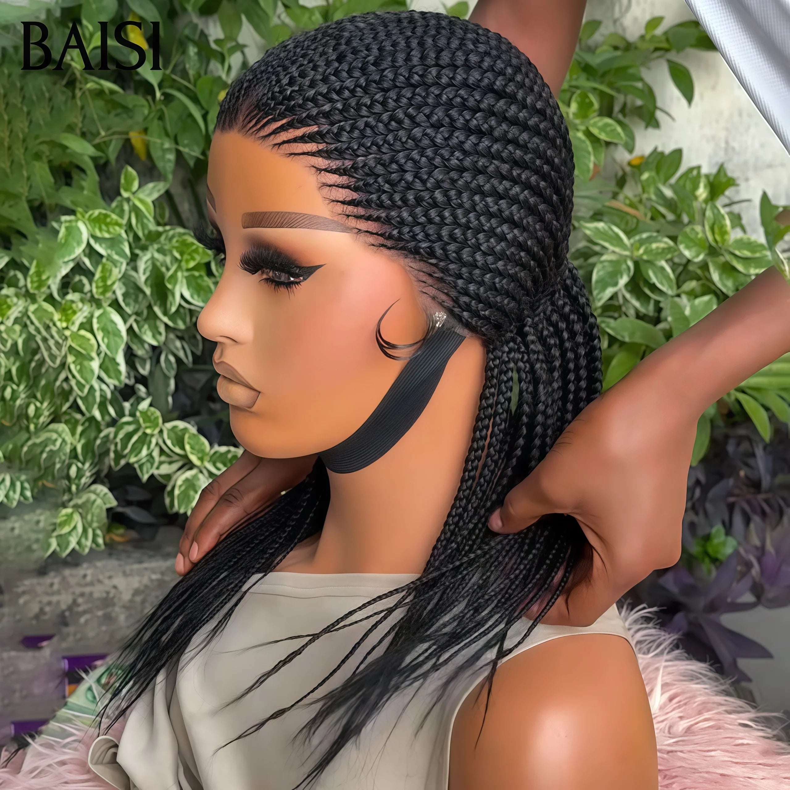 BAISI Perruques Full Lace avec Petite Natte Promo Aujourd'hui 189€ 100% comme indiqué sur la photo En cheveux humains FR38