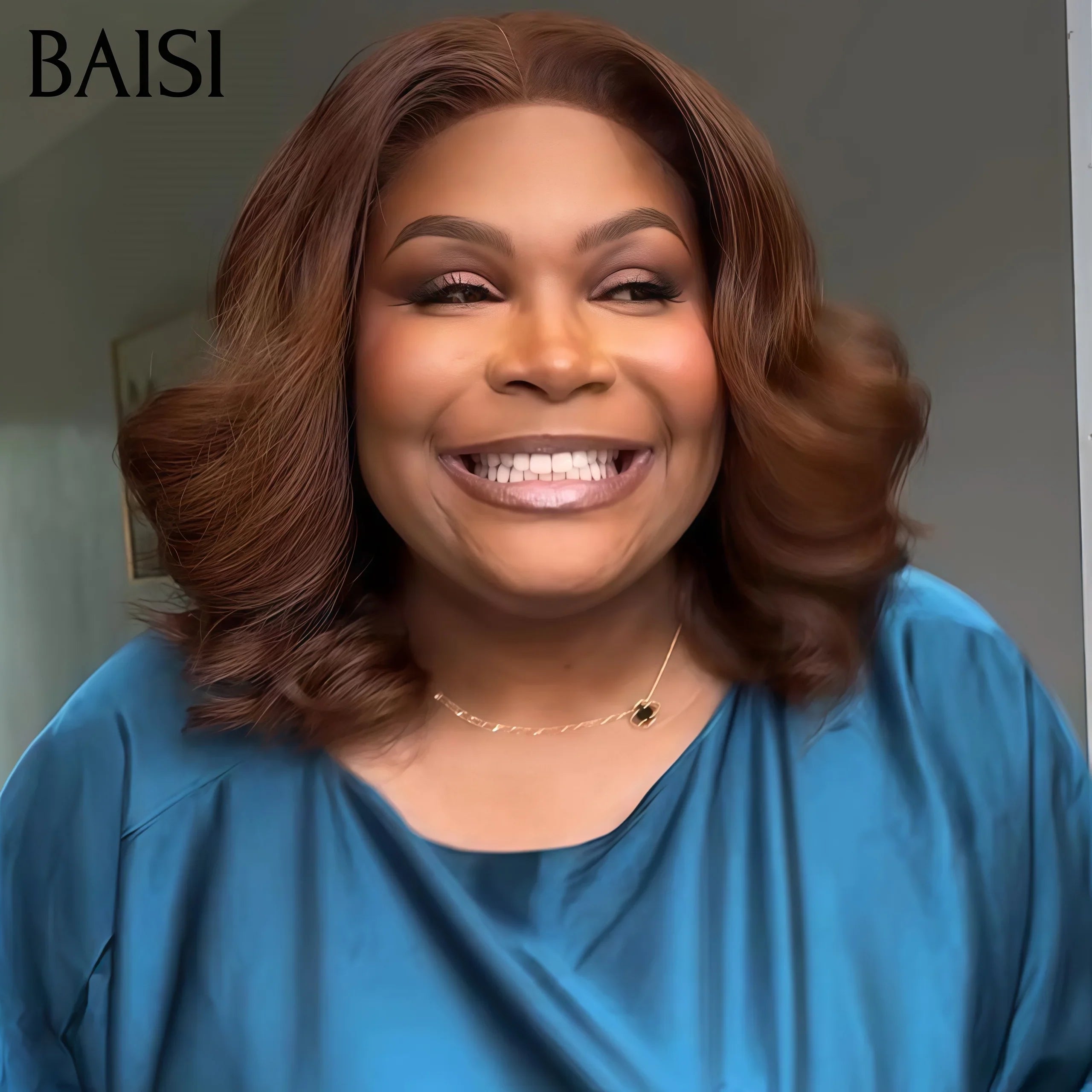 BAISI 13X4 rendas encaracolado ovo onda peruca cores personalizadas 18 polegadas 300% densidade € 198 em 100% cabelo humano