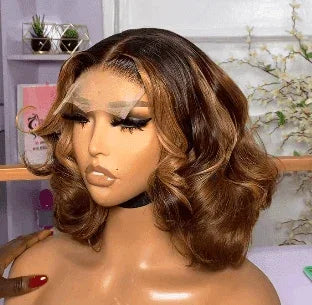 BAISI Promo Gifts Body Wave Wig 065C Black + 1 cap + 1 Free mini iron VIP100