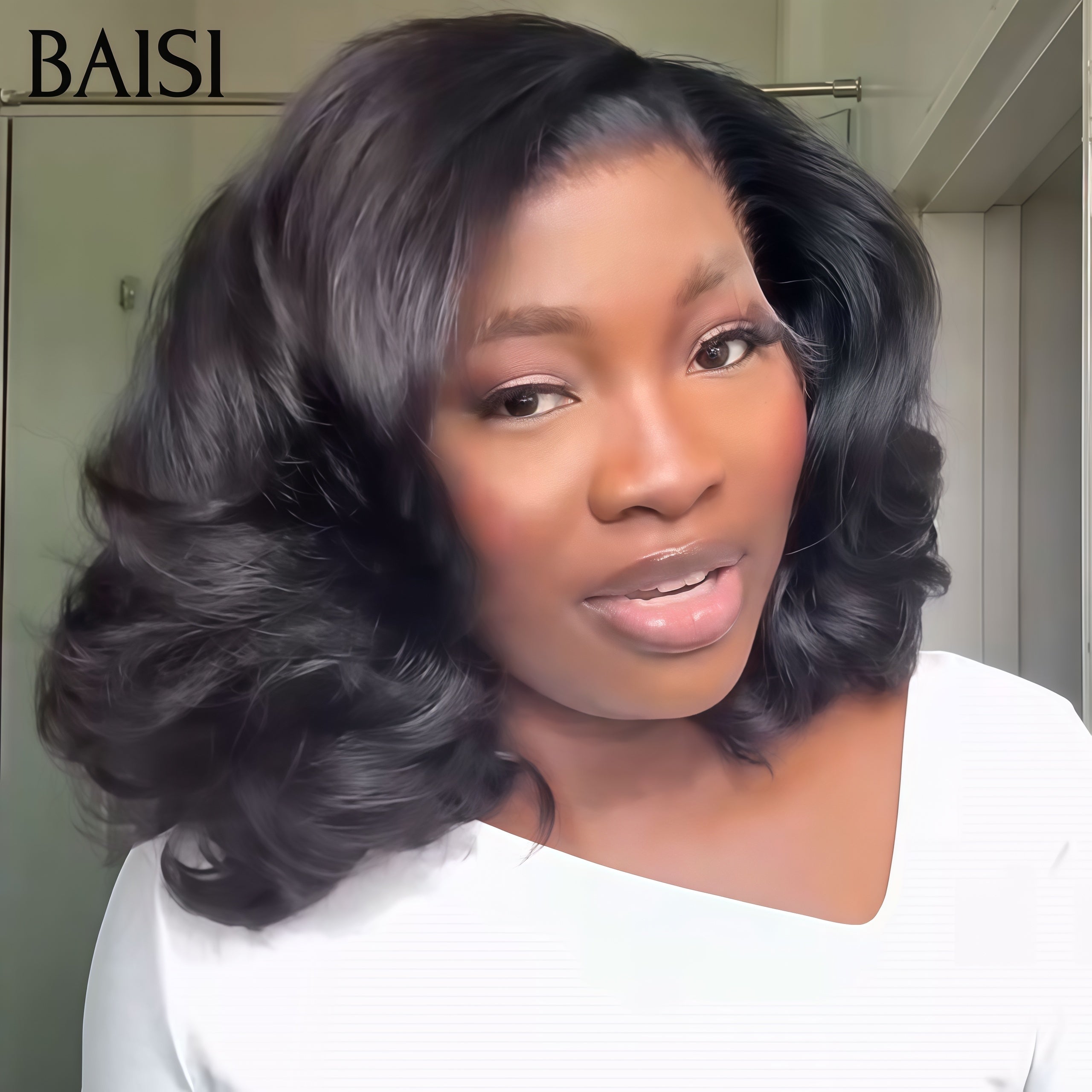 BAISI 13X4 lace Curly Egg Wave Wig Custom Colors 18 Inches 300% Density €198 in 100% Human Hair