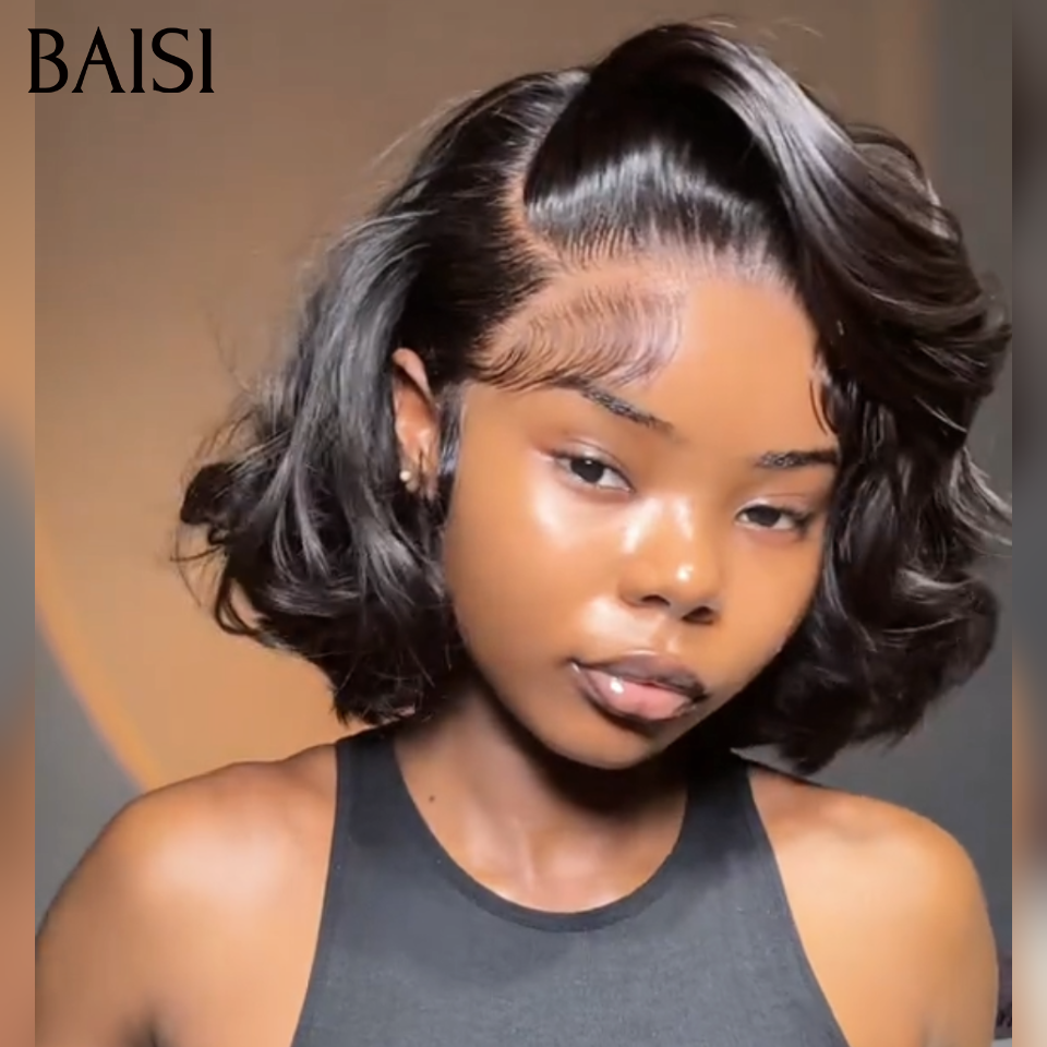 BAISI Perruque Moitié Prix body wave en raw human hair 13x4 lace frontal body wave jolie wave pour les jeunes filles