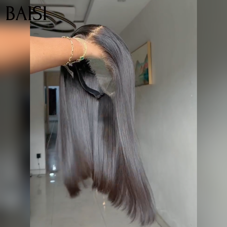 BAISI 1 lisse 18 pouce Frontale HD raw hair 119€ Ou 4 Perruques 450€ 22 pouces Vente en gros en 4 couleurs lisse en 100% Cheveux Humains soldes
