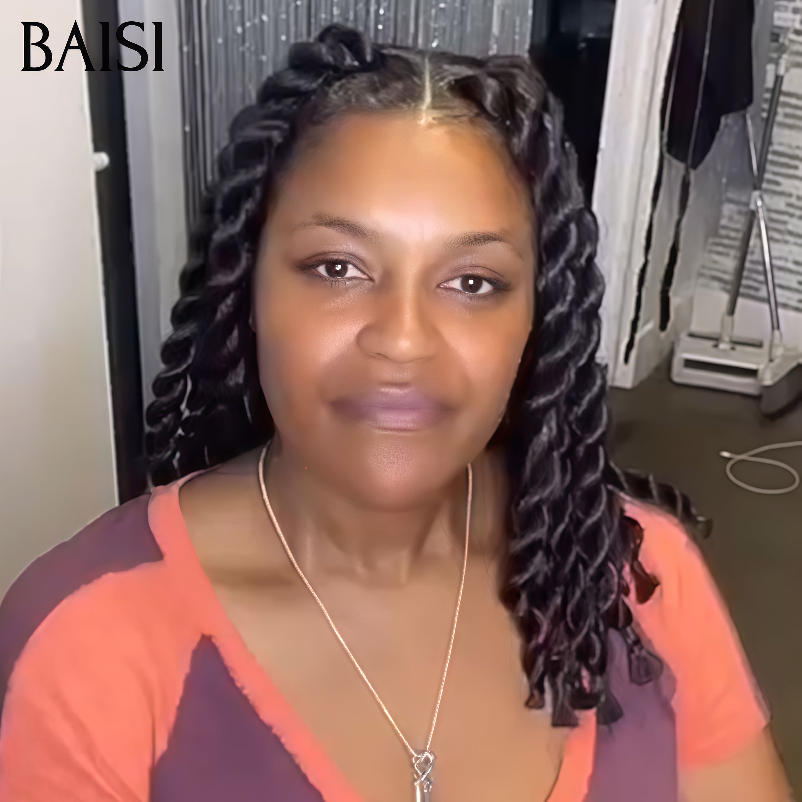 BAISI Achetez 2 perruques minimum au prix d'usine fournisseur Perruque Full Lace 100% Cheveux Naturels Full lace perruque 14 Pouces Petite natte en Couleur NOIR 100% cheveux humains ( pas besoin de code)