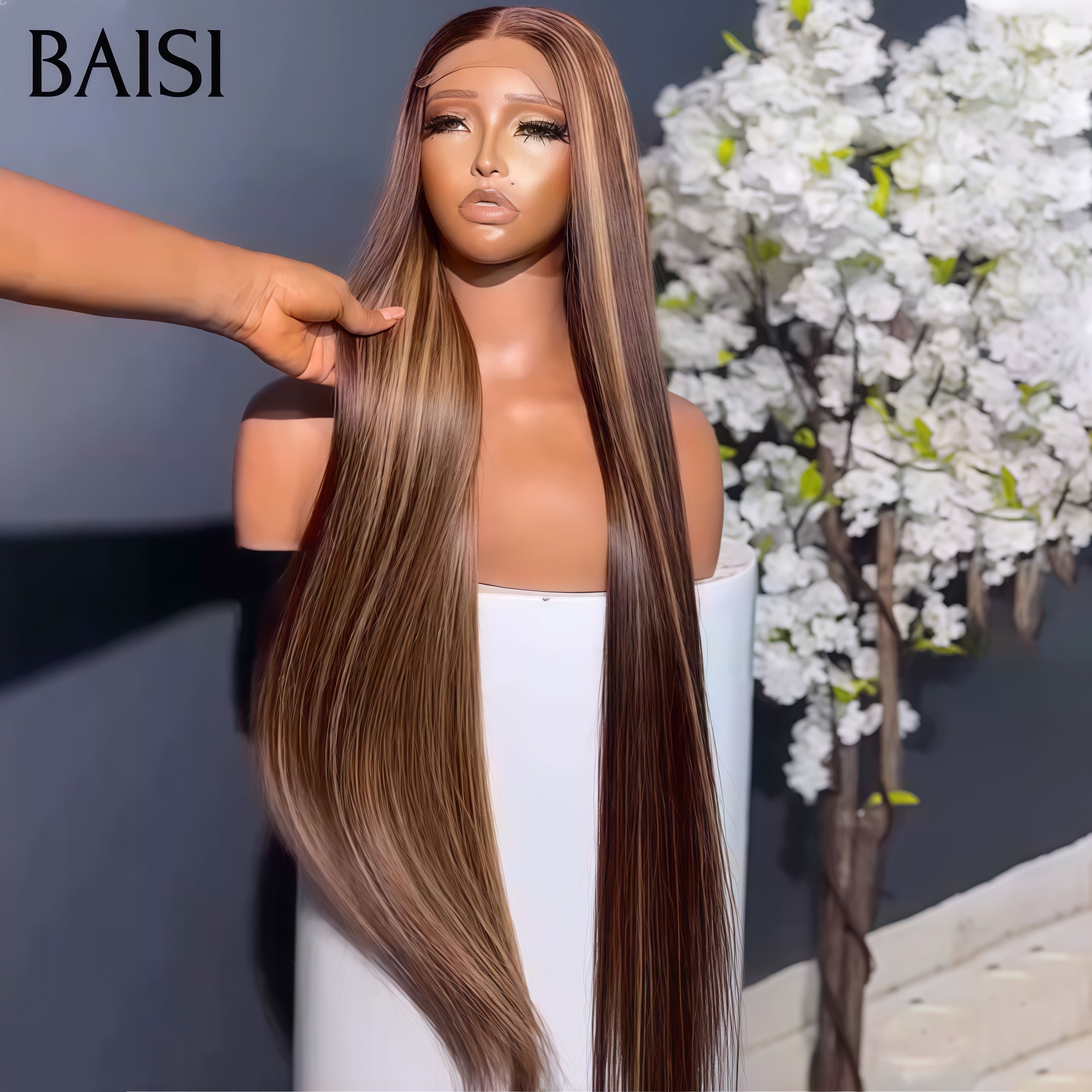 BAISI High Quality Custom Blonde Color #613 Straight Straight Wig