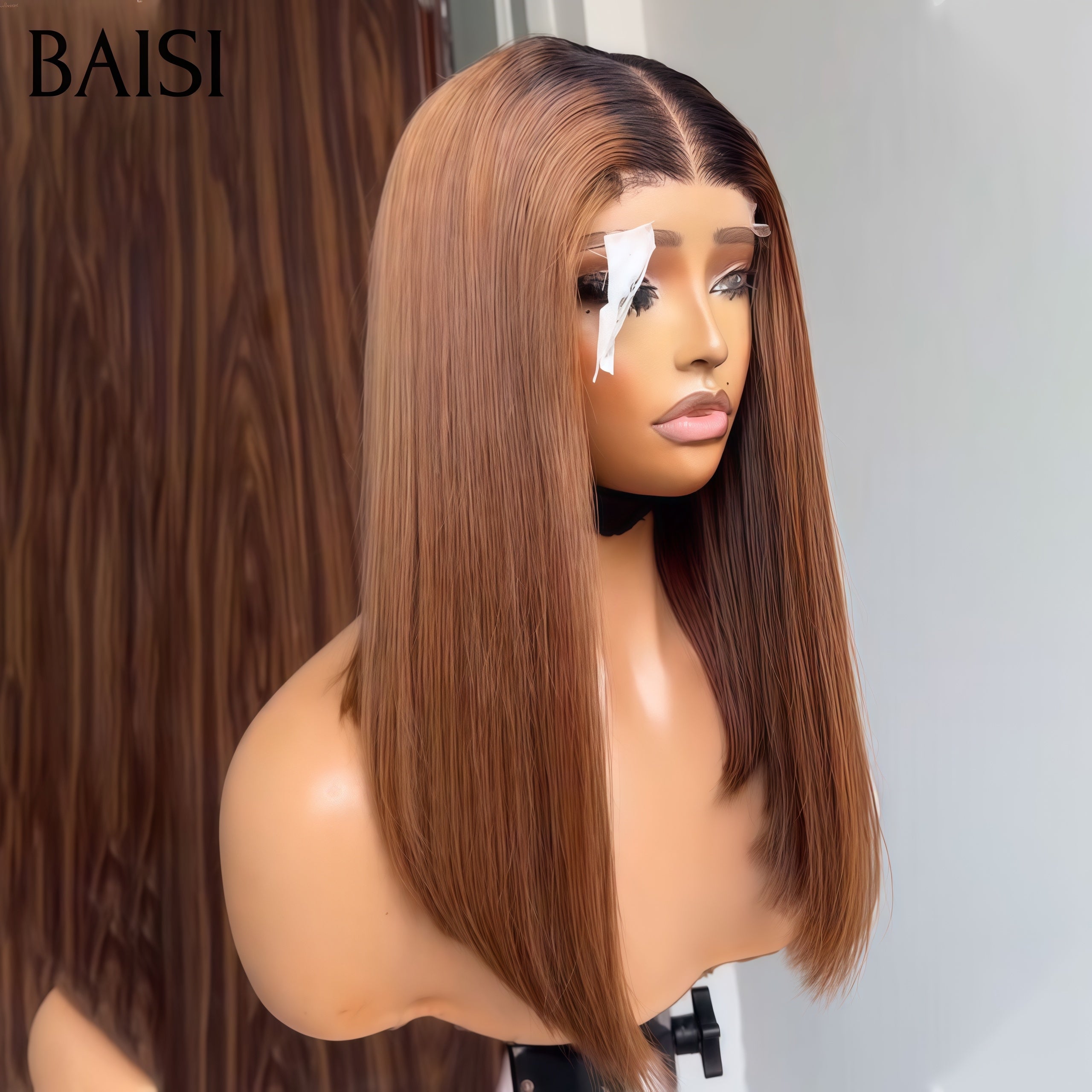 BAISI 2X6 lace closure perruque Lisse Bob en couleur Marron 1BT4# 250% Densité SDD BONE Straight Haute Qualité en 100% Vietnam Hair