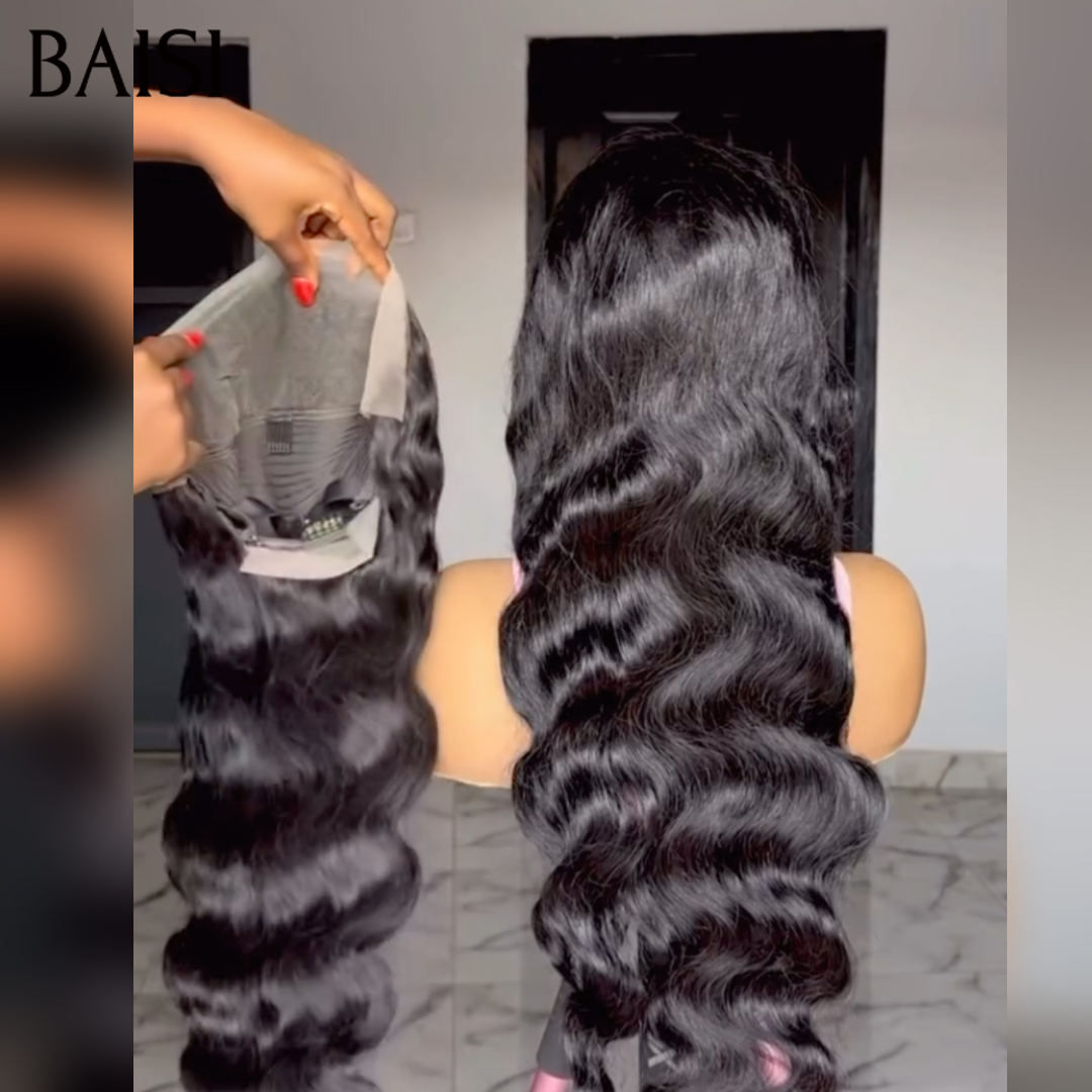 BAISI Achetez 2 perruques minimum au prix d'usine fournisseur Lace Frontal Perruque body wave en 100% Raw Hair ( pas besoin de code)