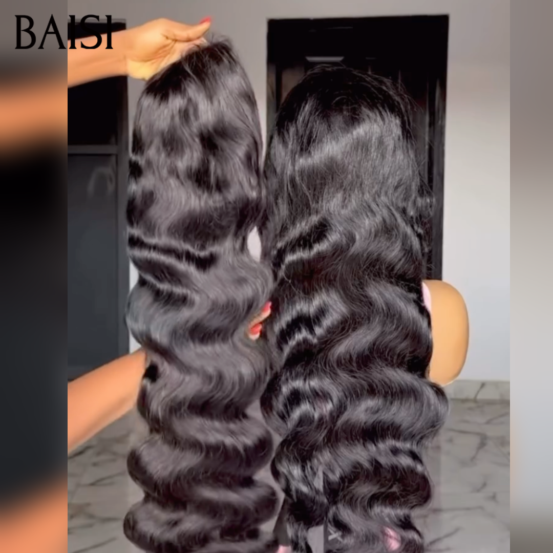 BAISI Achetez 2 perruques minimum au prix d'usine fournisseur Lace Frontal Perruque body wave en 100% Raw Hair ( pas besoin de code)