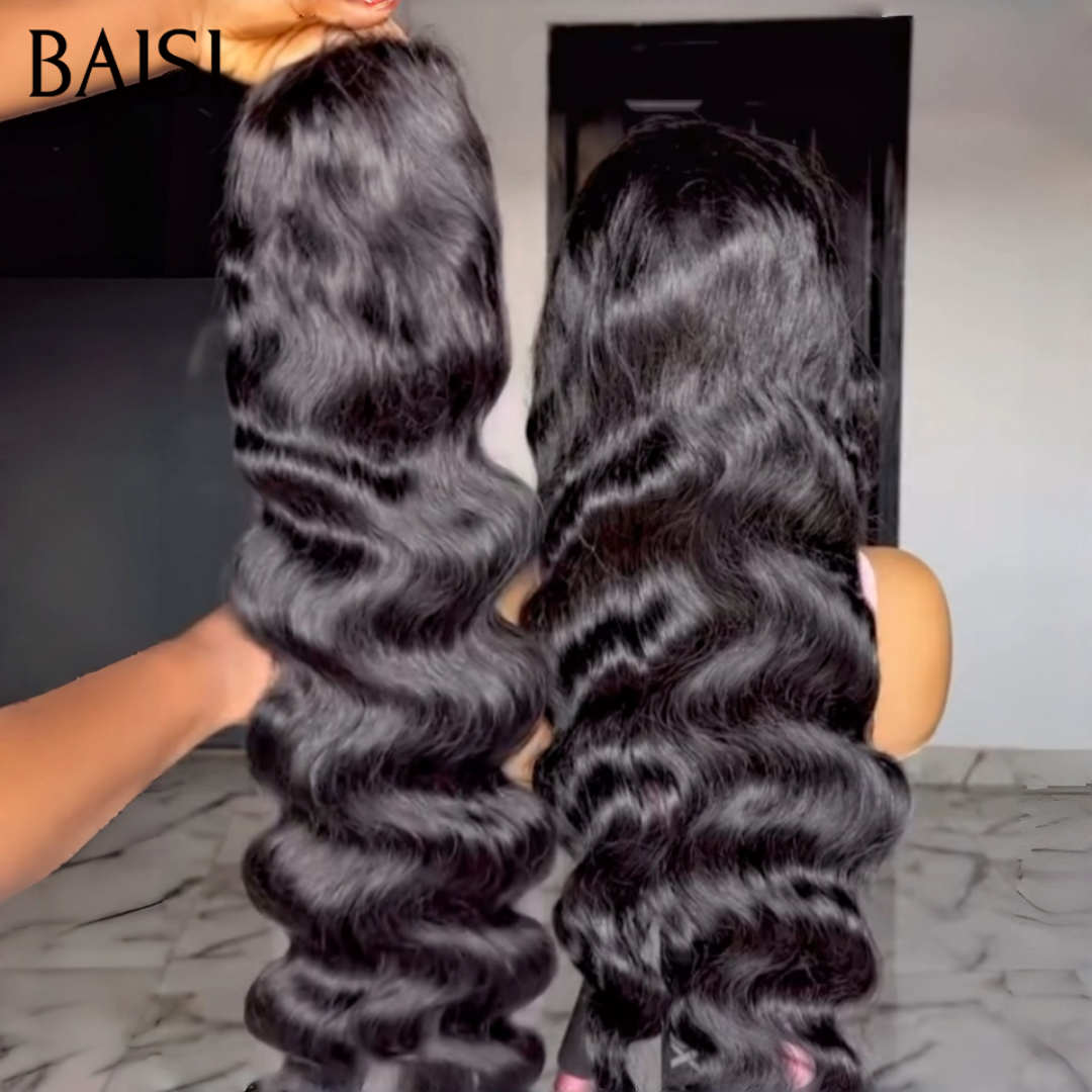 BAISI Achetez 2 perruques minimum au prix d'usine fournisseur Lace Frontal Perruque body wave en 100% Raw Hair ( pas besoin de code)