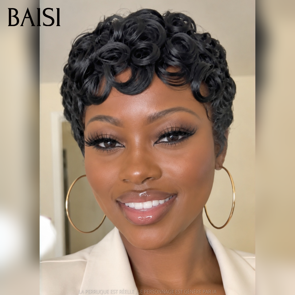BAISI 2 Pixie 75€ Fabriqué à la Machine ou Pixie Lisse 50€ ou Pixie chioma 45€ en 100% Cheveux Humains