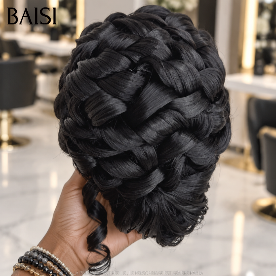 BAISI 13x4 Lace Perruques Mariage Prête à porter 288€ Coiffure de luxe Carmella chignon et personalisation comme sur la vidéo 100% identique pour mariage ou événement spécial