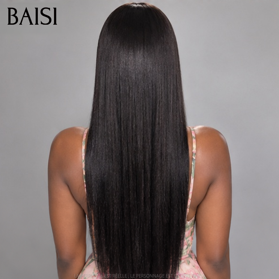 BAISI Perruque Bandeau Lisse SDD bone straight 100% Vietnam hair sans Colle Pratique Installation en 100% Cheveux Humains