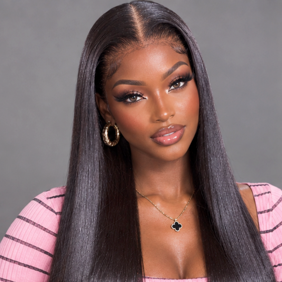 BAISI 13*4 HD Frontal Closure Perruque En Cheveux Humains