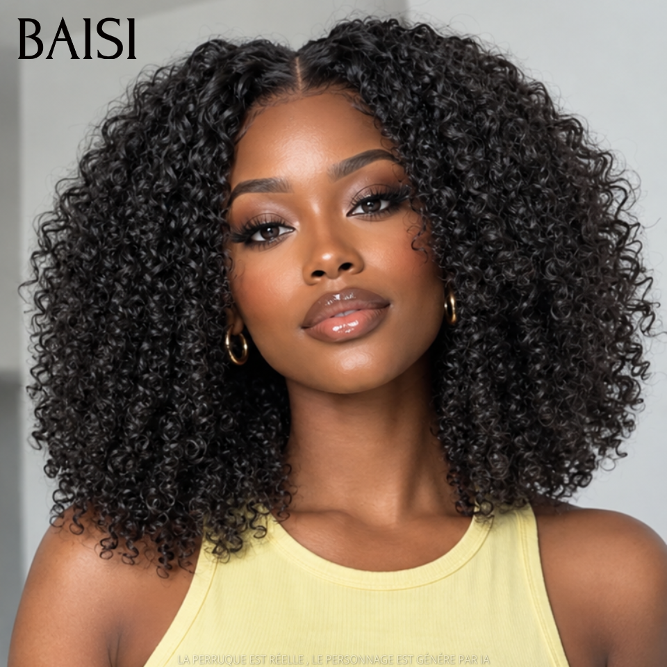2 perruques 120€ vrais cheveux raw hair Noir + Marron 12 pouces 13*4 lace frontale deep wave et curly Confortable 100% Cheveux Humains