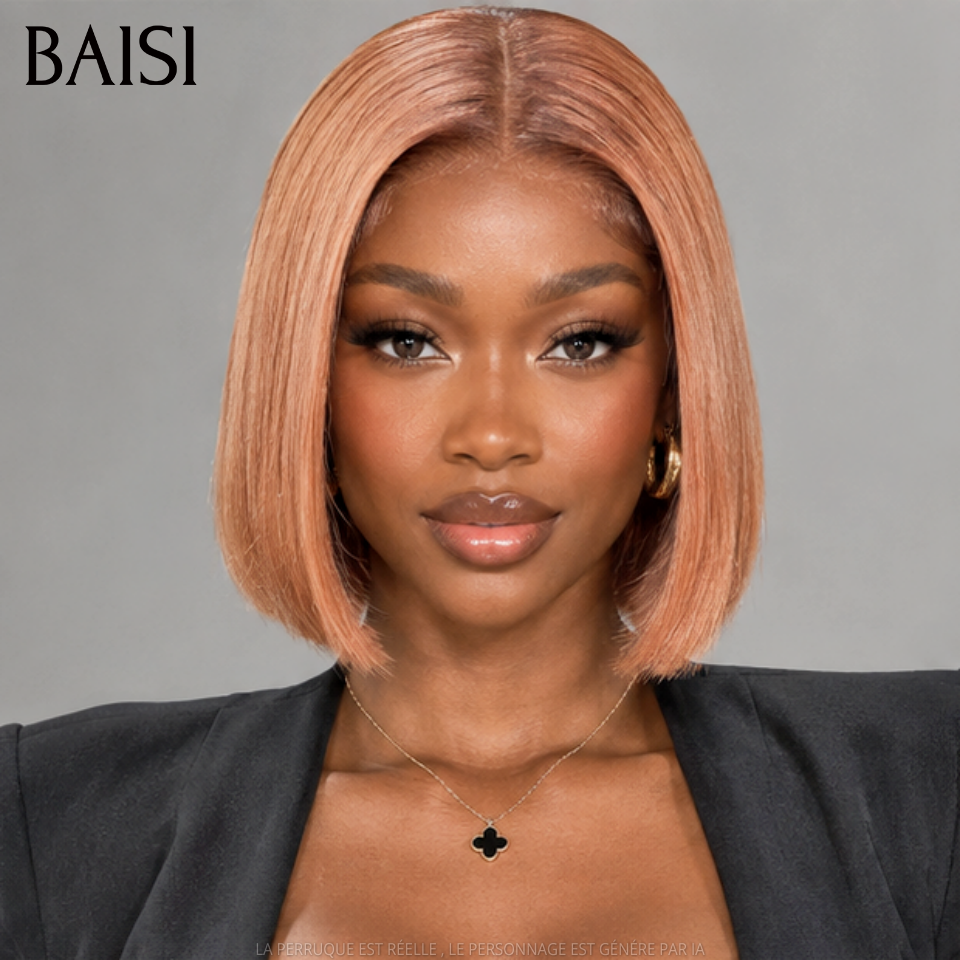 BAISI 6 Perruques 366€ 8 pouce 2X6 lace de luxe 100% Vietnam hair BOB Lisse 6 Couleurs NOIR ou 1BT99J ou 1BT4# ou P4/27# ou 4# ou 1BT30# ou en 100% Cheveux Humains BS65