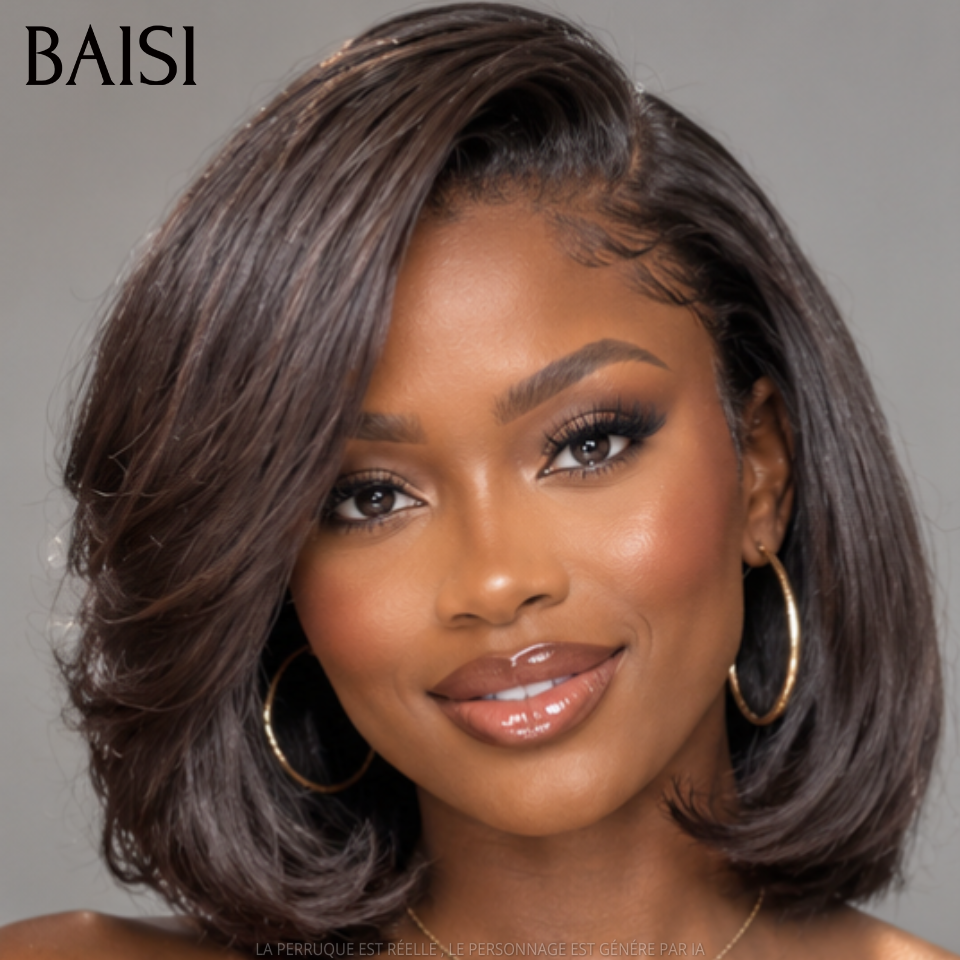 BAISI promo Prix d'usine perruques 3 Courtes 150€ ( Noir + Marron + Mixte 8P ) cheveux humains ou 10 perruques 150€ (3 pièces 32 pouce + 1 pièce 20 pouce + 4 pièces 12 pouce + 2 pièces 10 pouce ) cheveux naturels en soldes blended hair sans retour