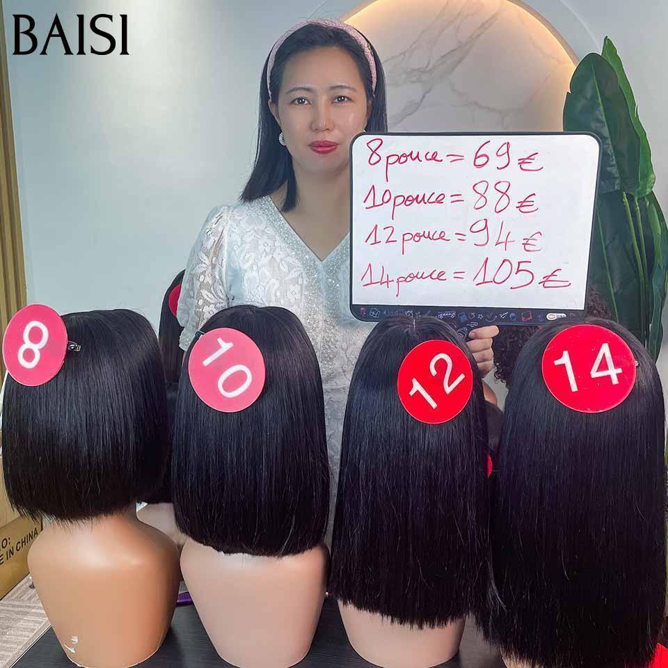 BAISI Perruques 4 Perruques pour revendre 299€ 2X6 lace de luxe 8-14Pouces 100% vrais cheveux humains