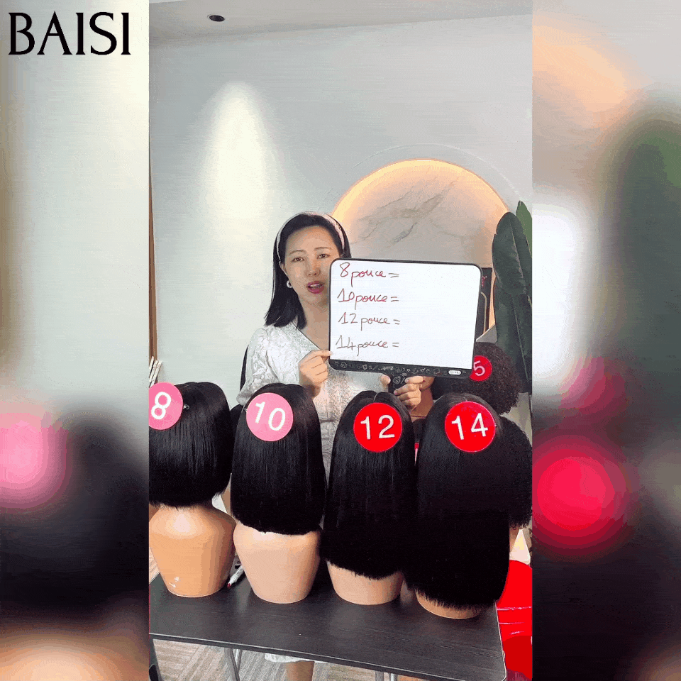 BAISI Perruques 4 Perruques pour revendre 299€ 2X6 lace de luxe 8-14Pouces 100% vrais cheveux humains