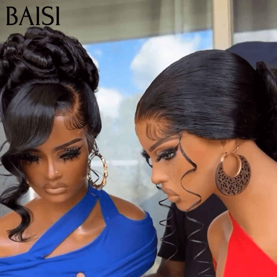BAISI Coiffure de luxe Annie & Rose Perruques Mariage Prête à porter chignon et personalisation comme sur la vidéo 100% identique avec lace frontale pour mariage ou événement spécial BS65