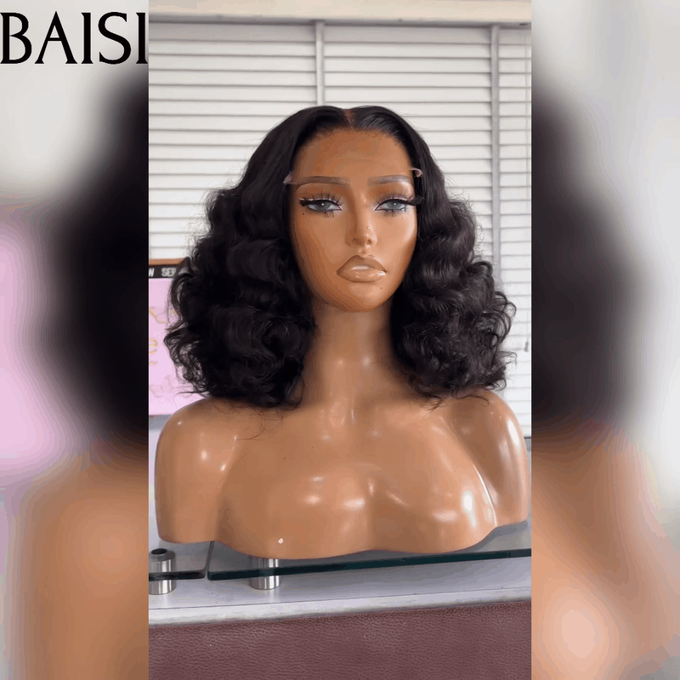 Parrucca BAISI 4X4 Lace BOUCLE Wave 16 pollici € 109 Molto volume 250% densità in capelli grezzi al 100% B