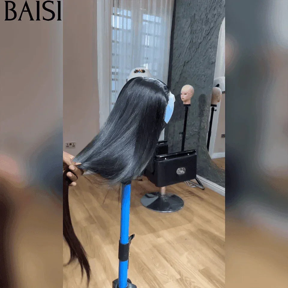 BAISI Parrucche in pizzo 4x4 18-20 pollici Lusso SDD BONE STRAIGHT 100% Vietnam Capelli lisci A1 Realizzato con capelli umani doppio volume di capelli vergini disegnati Densità del 250% FR38