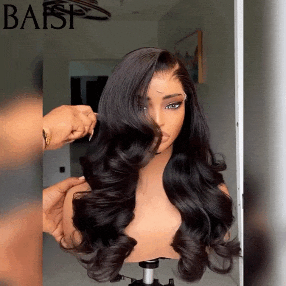 BAISI 4x4 Lace Luxus-Perücken, 100 % Vietnam-Haar, Körperwellenvolumen, 250 % Dichte, A1, hergestellt aus doppelt gezogenem, reinem Haar