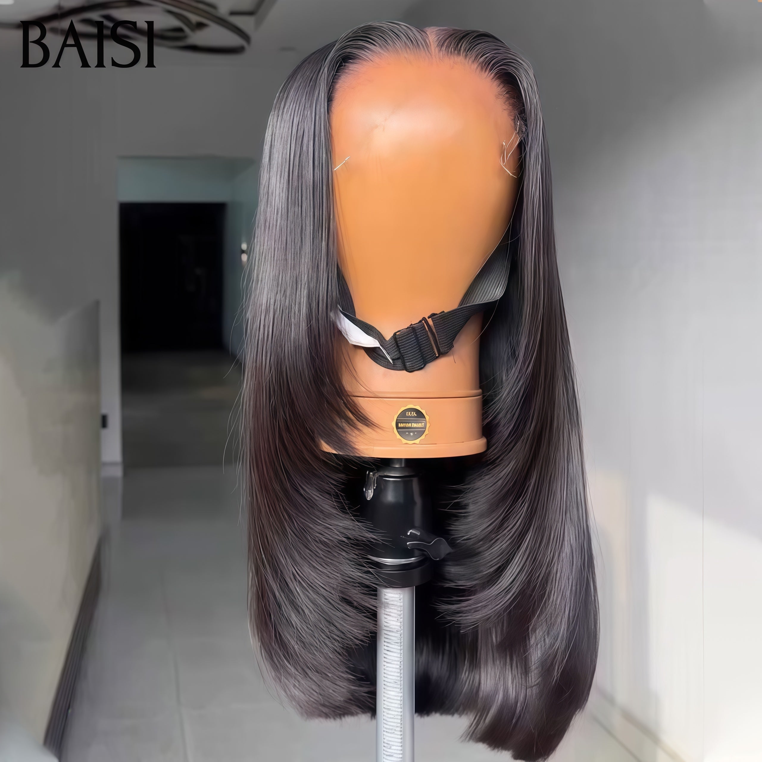 BAISI perruques 69€ 13X4 lace frontal body wave ou lisse bob 14 pouces noir en 100% Cheveux Humains FR38