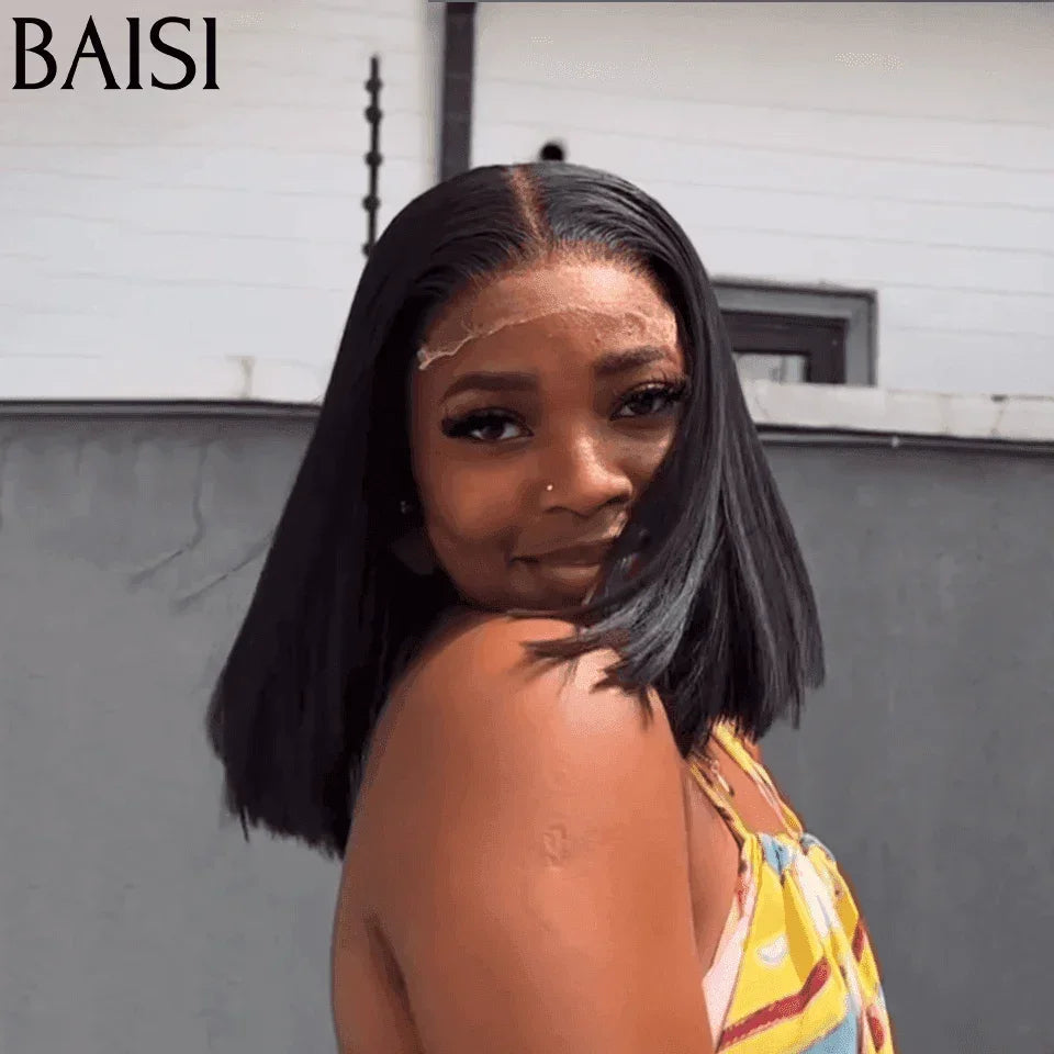 BAISI Conjunto de 2 perucas € 145 em cabelo humano de boa qualidade a um preço muito acessível Corte chinês cacheado mais liso CÓDIGO: FR20