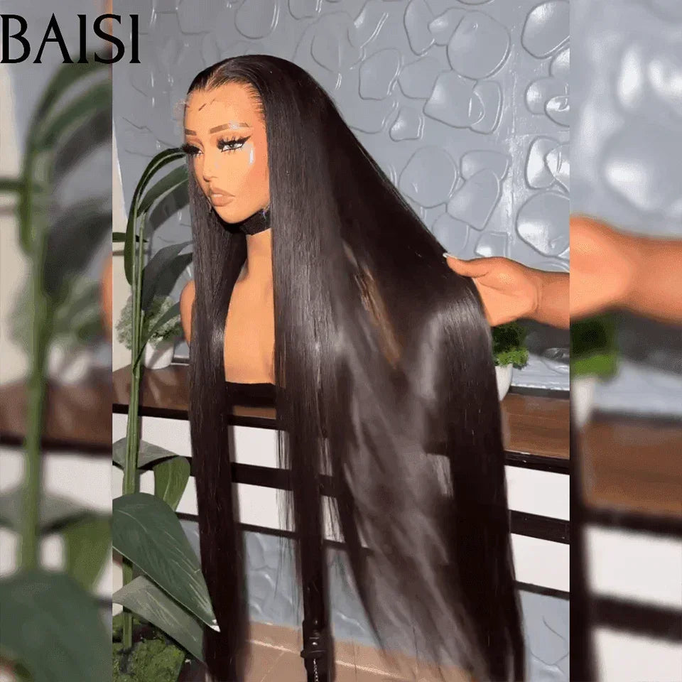 BAISI Frontale Perruque Lisse En 100% Vrais Cheveux Humais Moitié Prix 20 pouce 99€ MP50