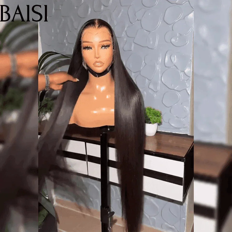 BAISI Frontale Perruque Lisse En 100% Vrais Cheveux Humais Moitié Prix 20 pouce 99€ MP50