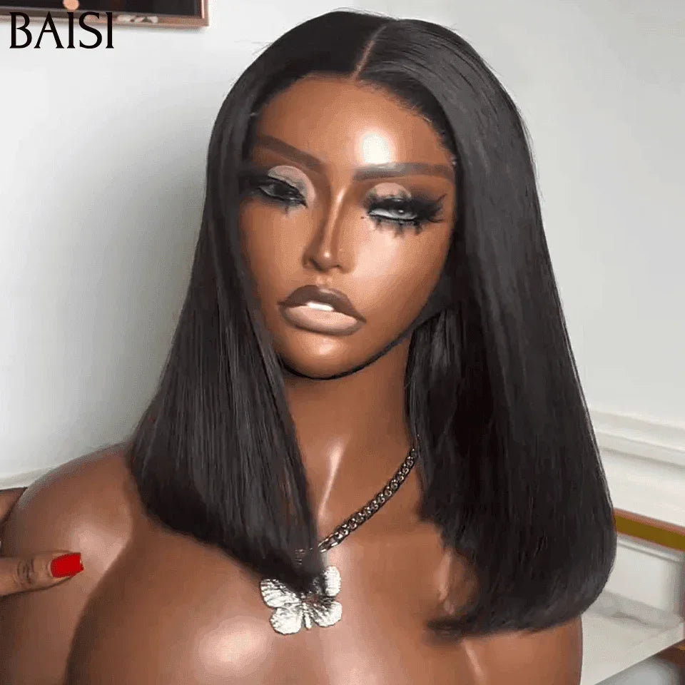 BAISI vente flash 3 perruques 239€ 2X6 lace Lisse NOIR et 2X6 lace Orange mix et boucle curl wave 12 Pouces en 100% vrais cheveux humains