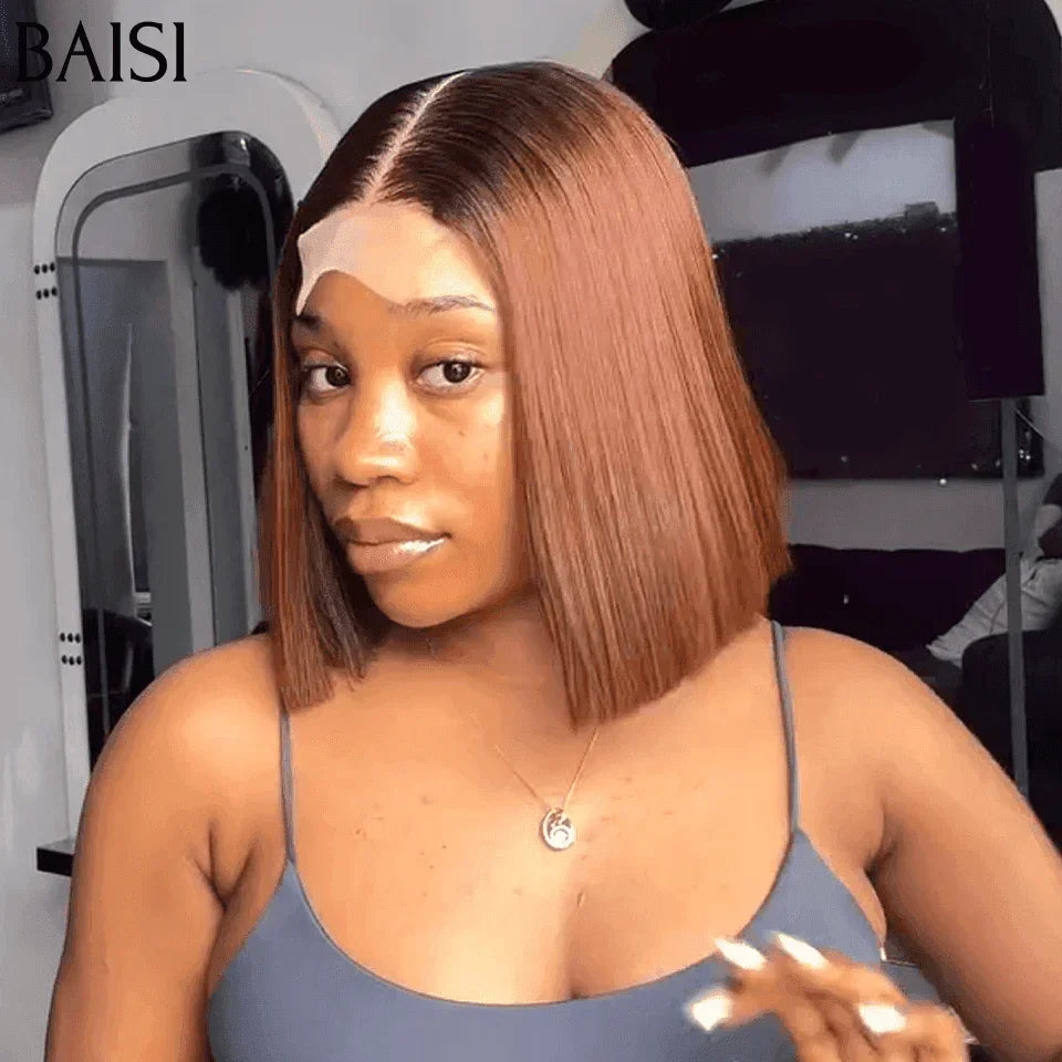 BAISI 3 Perücken 319 € halber Preis 4X4 gerade 20 Zoll und 2X6 gerade 8 Zoll und 4X4 Spitzenlockenwelle aus 100 % echtem Menschenhaar MP50