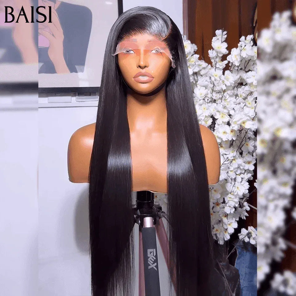 BAISI RAW HAIR 200% Volume grande lace Frontale 13X6 perruque Lisse , Densité super pleine plus de 10 ans d'utilisation avec très bon soins Code: VIP100