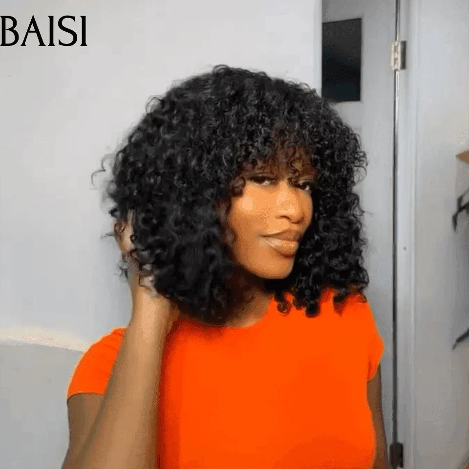 BAISI vente flash 2 perruques en 100% vrais cheveux humains 135 euro 2X6 lace lisse et frange 12pouces code:FR20